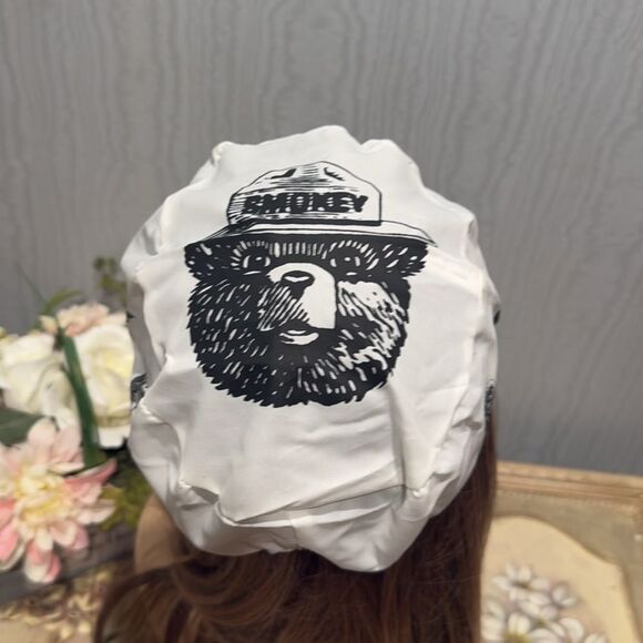 Vintage Smokey the Bear Smokey Signals Lightweight Packable Elastic Back Cap Hat - Picture 4 of 16